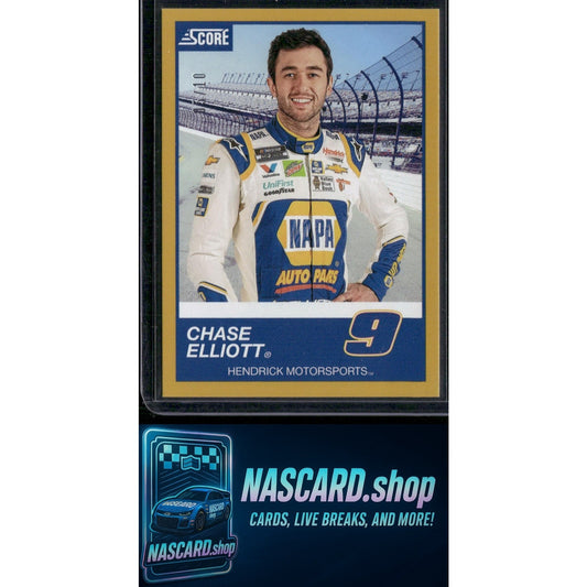 2020 Panini Chronicles #3 Chase Elliott Score Gold #/10 - NASCARD.shop