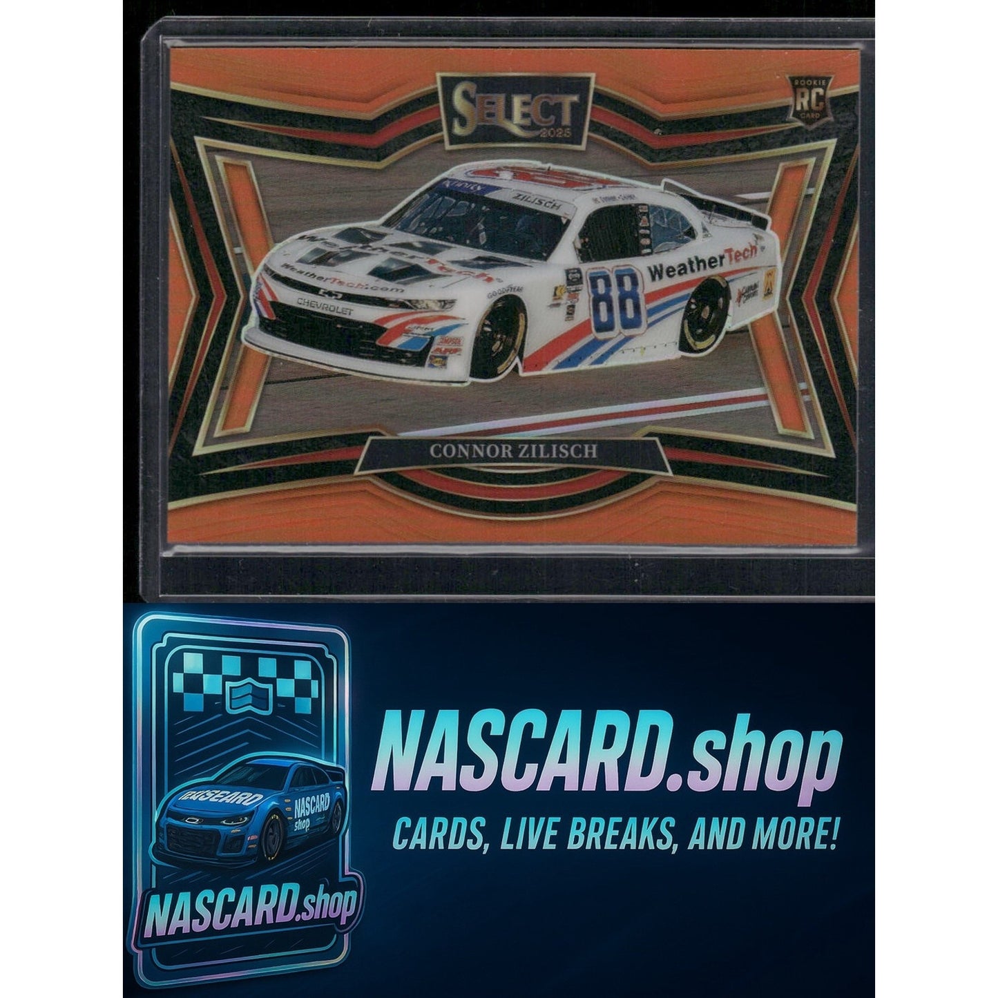 2025 Panini Select #120 Connor Zilisch Orange Prizms #/49 RC