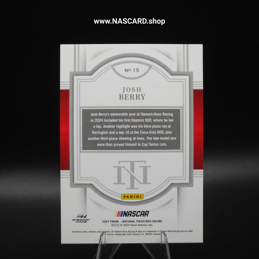 2024 National Treasures Base #19 Josh Berry 01/49