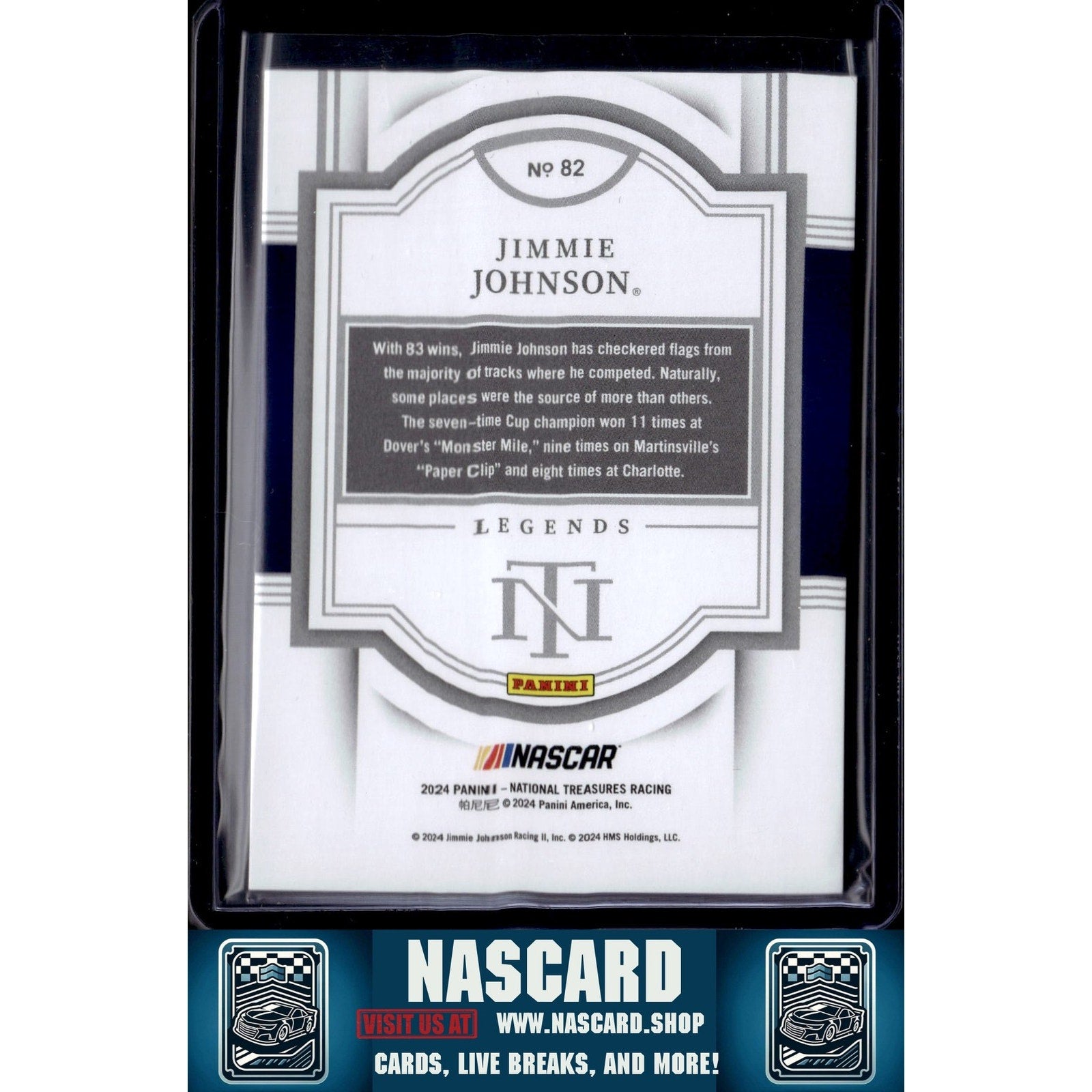 2024 Panini National Treasures #41 Jimmie Johnson #/49 - NASCARD.shop