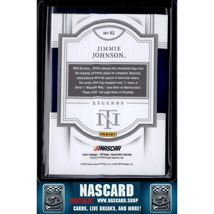 2024 Panini National Treasures #41 Jimmie Johnson #/49 - NASCARD.shop