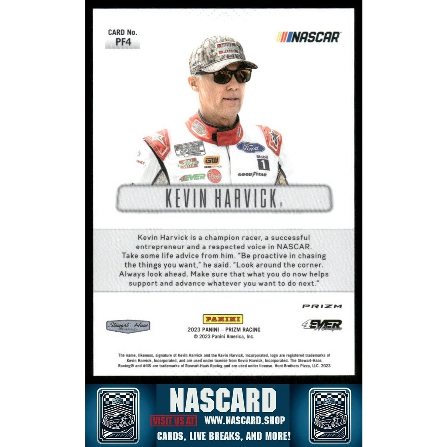 2023 Panini Prizm Flashback Kevin Harvick Silver Prizm - NASCARD.shop