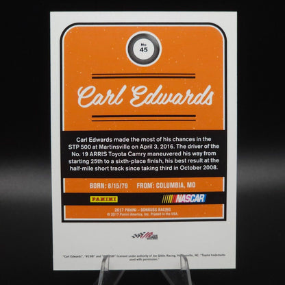 2017 Panini Donruss NASCAR Nickname Variations Press Proof #45 Carl Edwards /99 NASCARD.shop