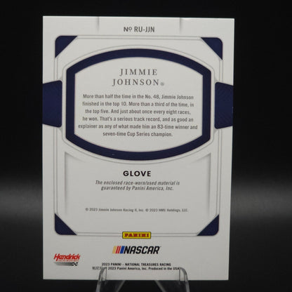 2023 Panini National Treasures Race Used Jimmie Johnson #RU-JJN Glove /25 (MEM) - NASCARD.shop