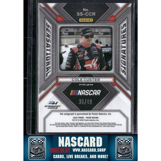 2024 Panini Prizm #SS-CCR Cole Custer Sensational Signatures Blue #/49