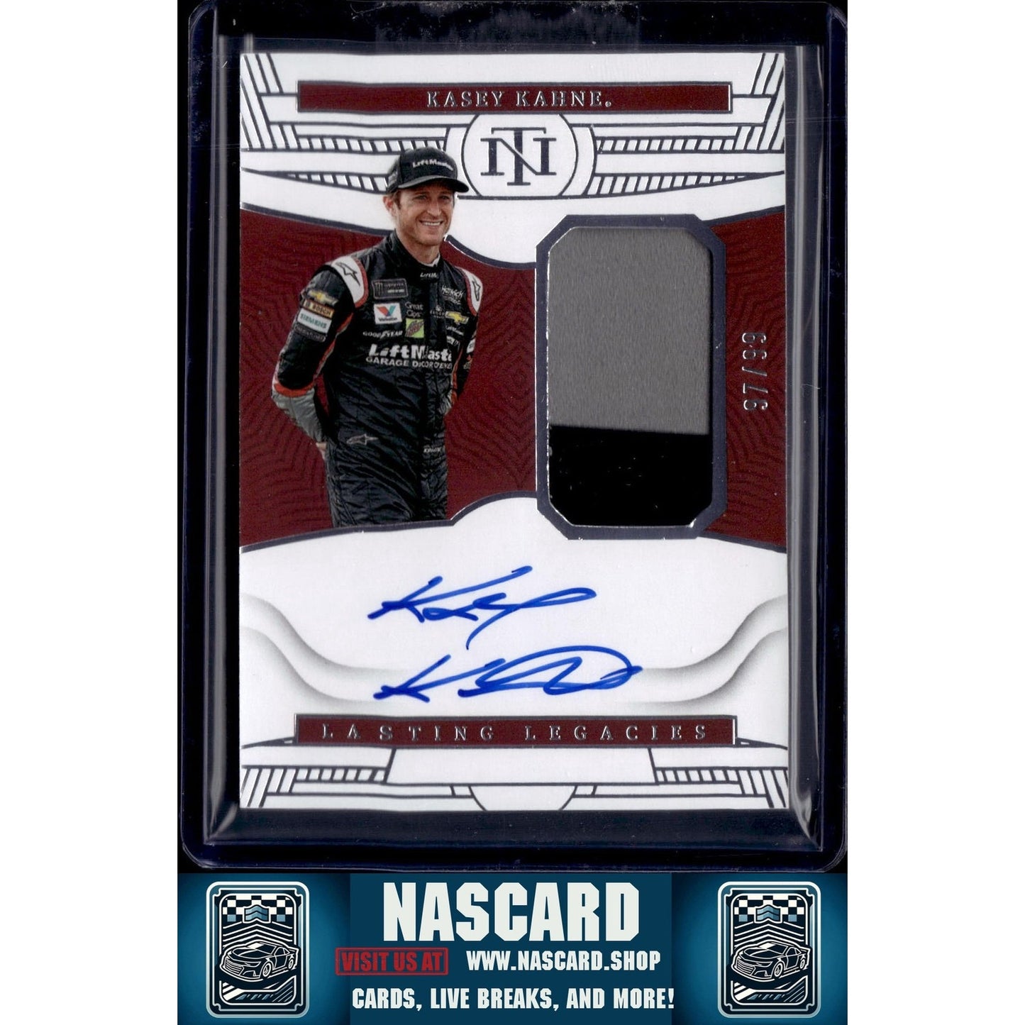 2023 Panini National Treasures #LL-KKN Kasey Kahne Lasting Legacies #/99