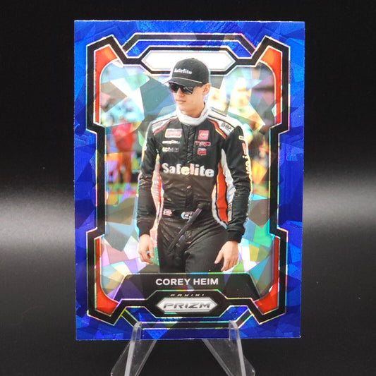 2024 Panini Prizm Racing Blue Cracked Ice #21 Corey Heim