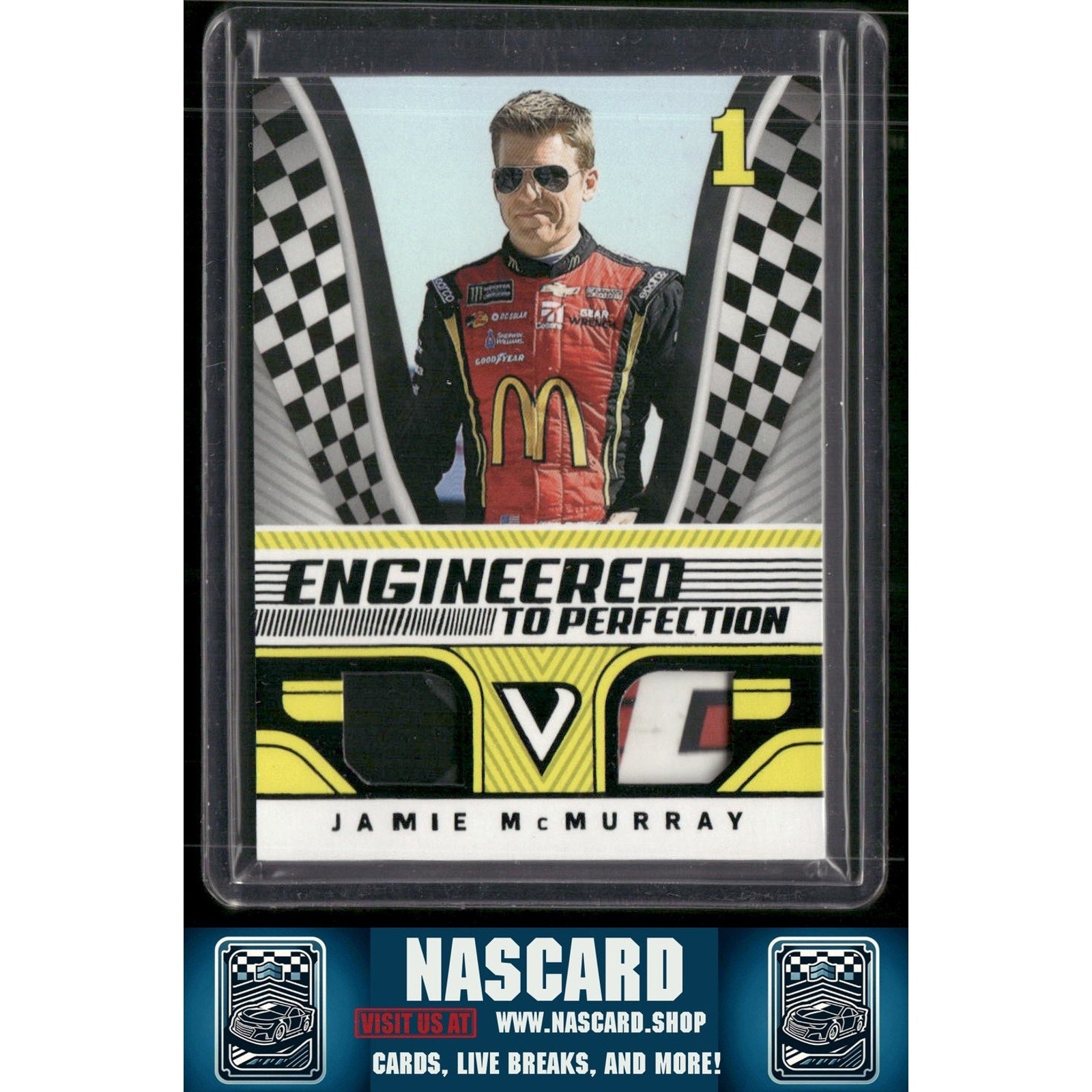 2018 Panini Victory Lane Jamie McMurray Engineered to Perfection Black #/25 - NASCARD.shop