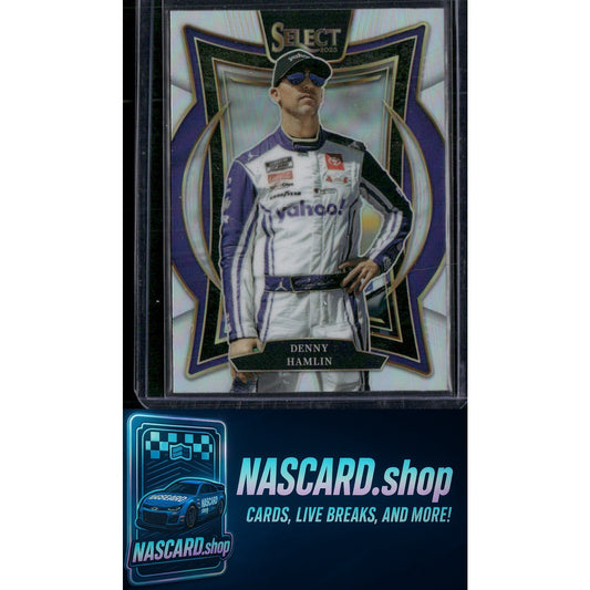 2025 Select Racing #89 Denny Hamlin Grandstand Silver Prizm - NASCARD.shop