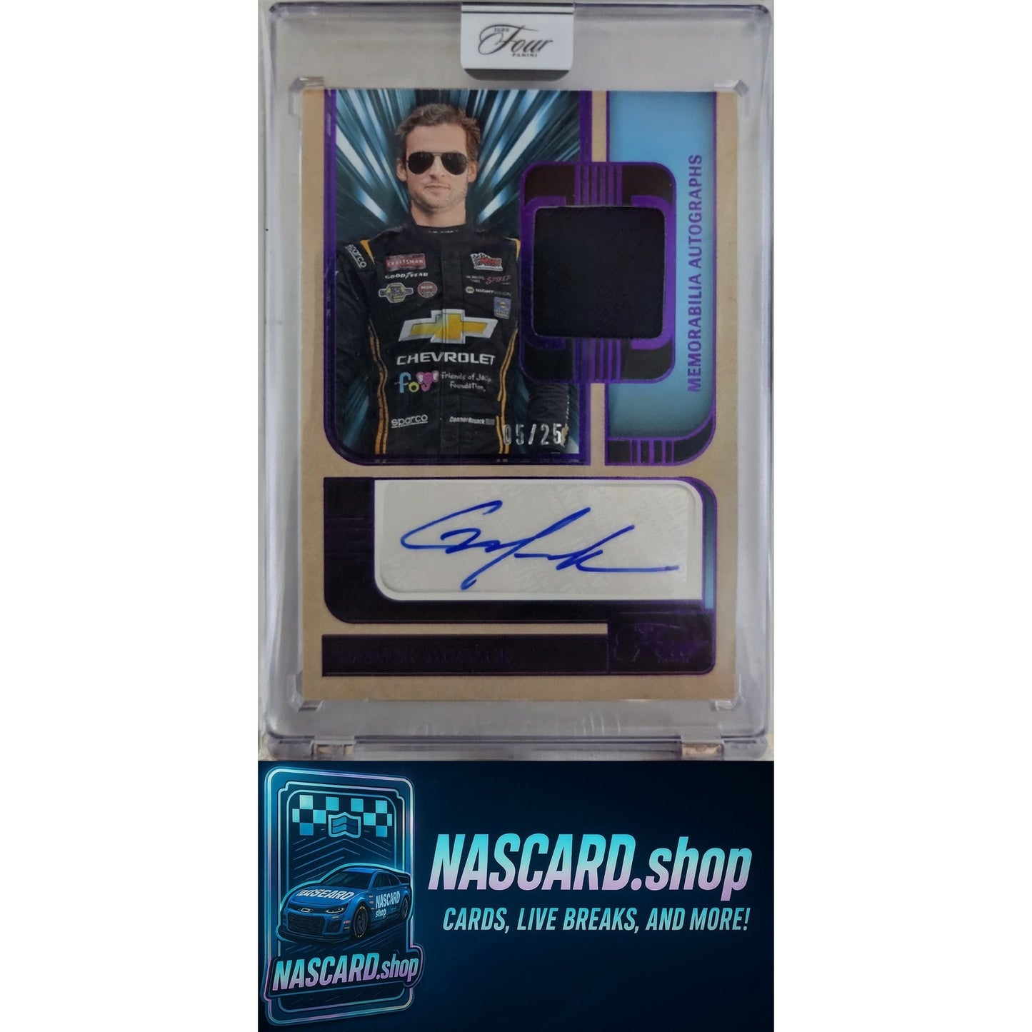 2025 Panini Turn Four #MA-CMK Connor Mosack Memorabilia Autographs Purple #/25