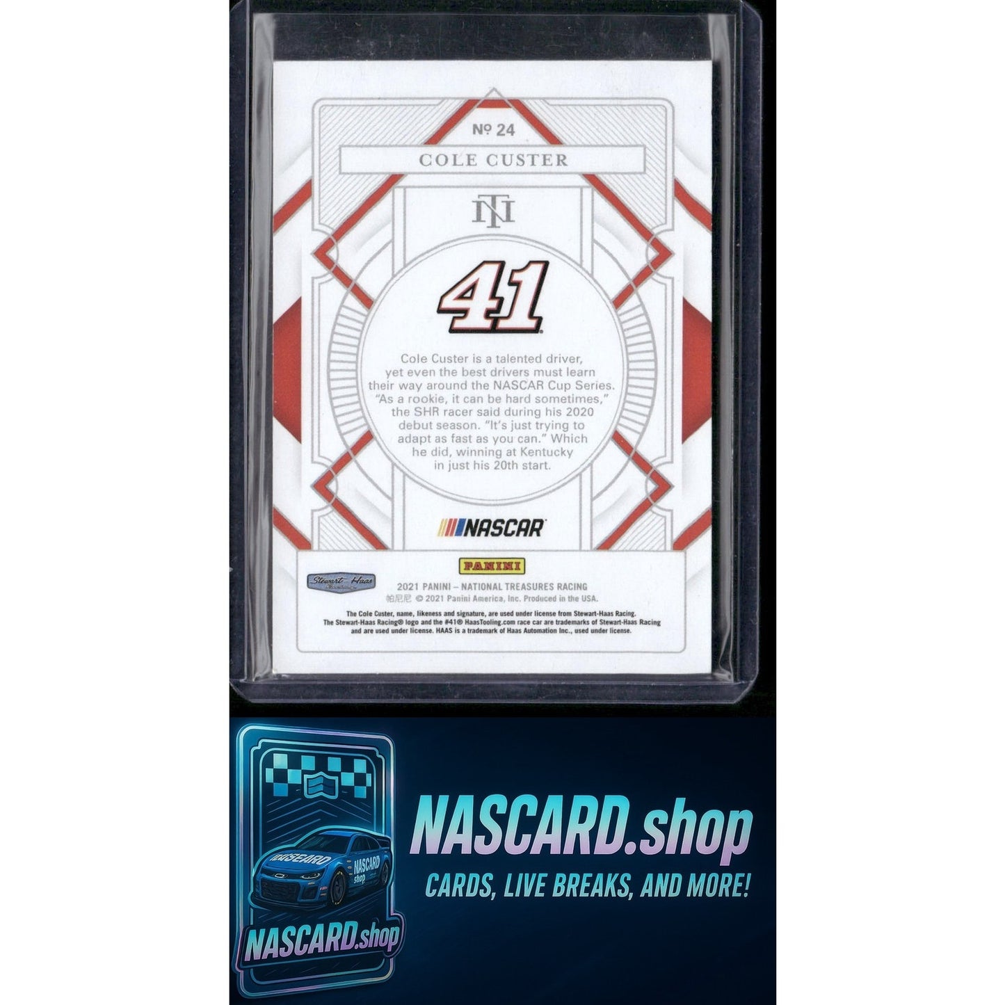 2021 Panini National Treasures #24 Cole Custer Holo Silver #/15