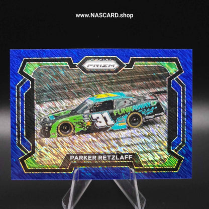2024 Panini Prizm Racing Rides FOTL Blue Shimmer #9 Parker Retzlaff 10/10 - NASCARD.shop
