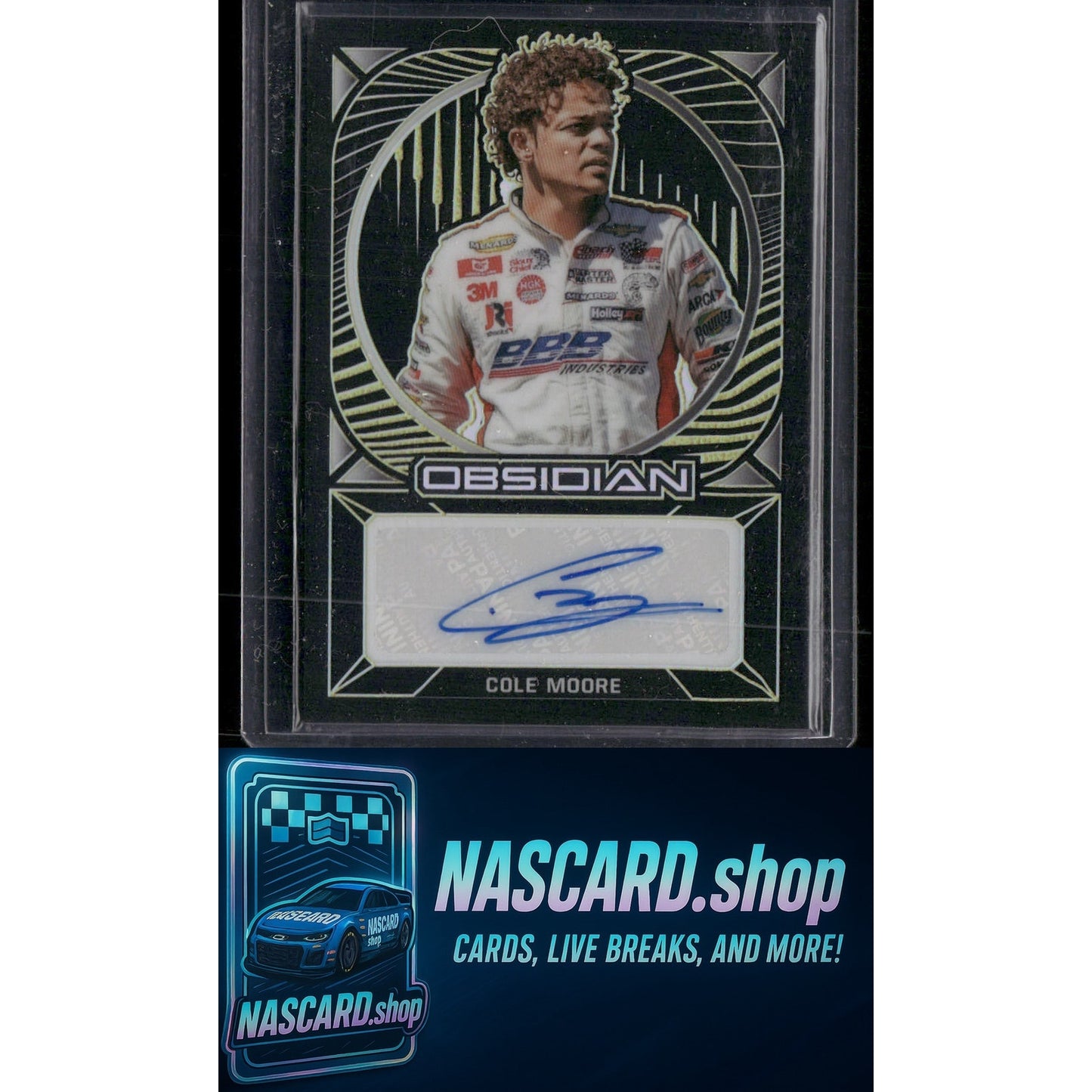 2022 Panini Chronicles #38 Cole Moore Obsidian Electric Etch Yellow #/10 - NASCARD.shop