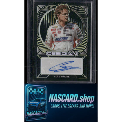2022 Panini Chronicles #38 Cole Moore Obsidian Electric Etch Yellow #/10 - NASCARD.shop