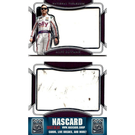 2023 Panini National Treasures Alex Bowman Jumbo Sheet Metal Booklet Duals #/25