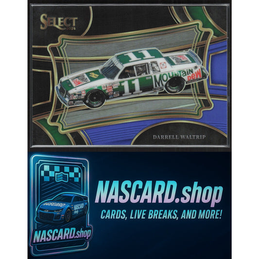2024 Panini Select #189 Darrell Waltrip Black and Blue Prizms #/49