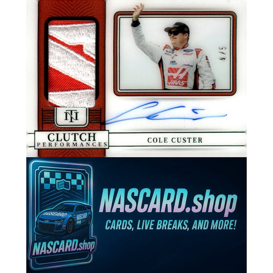 2023 Panini National Treasures #CP-CCT Cole Custer Clutch Performances Green #/5