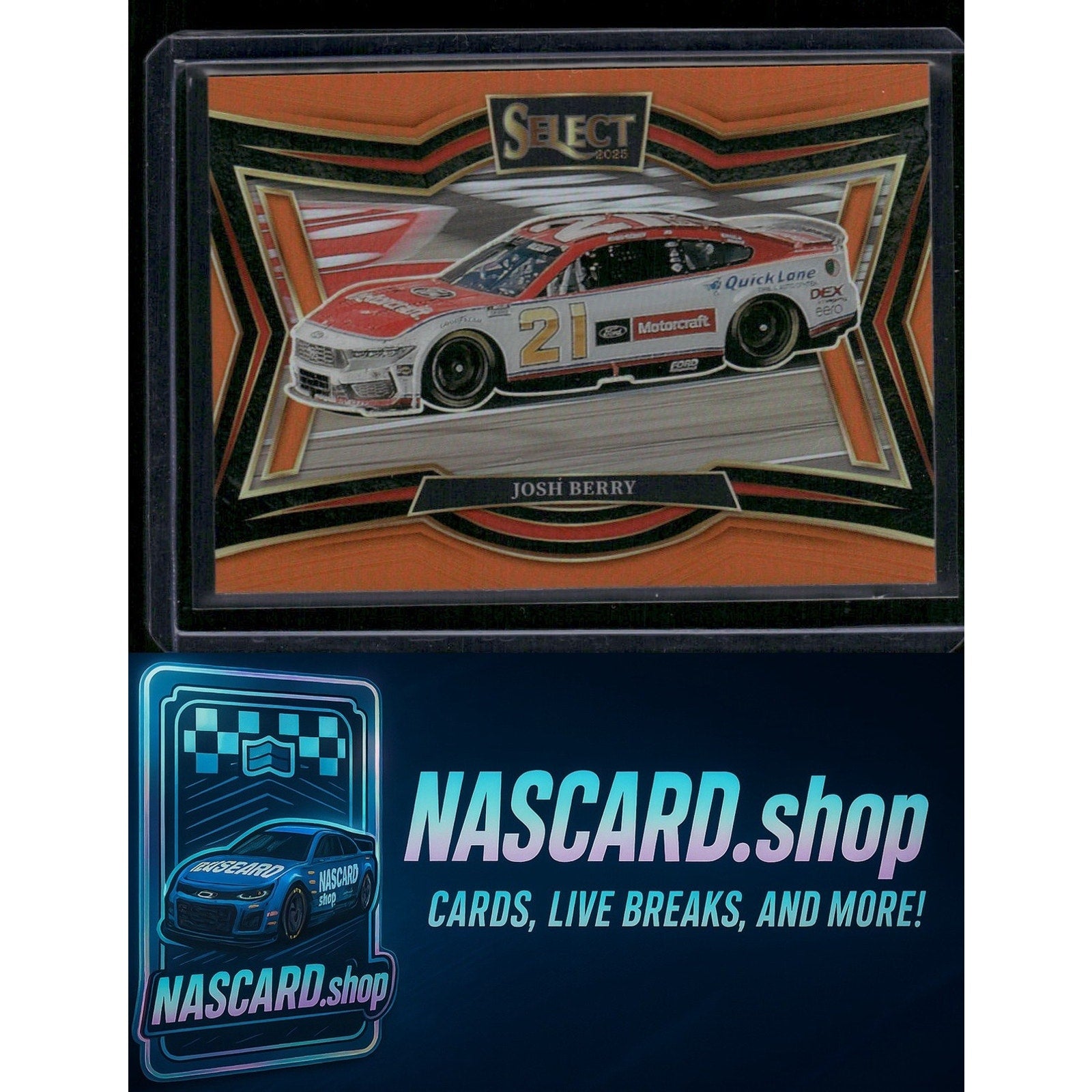 2025 Select Racing #172 Josh Berry Pit Road Orange Prizms #/49 - NASCARD.shop