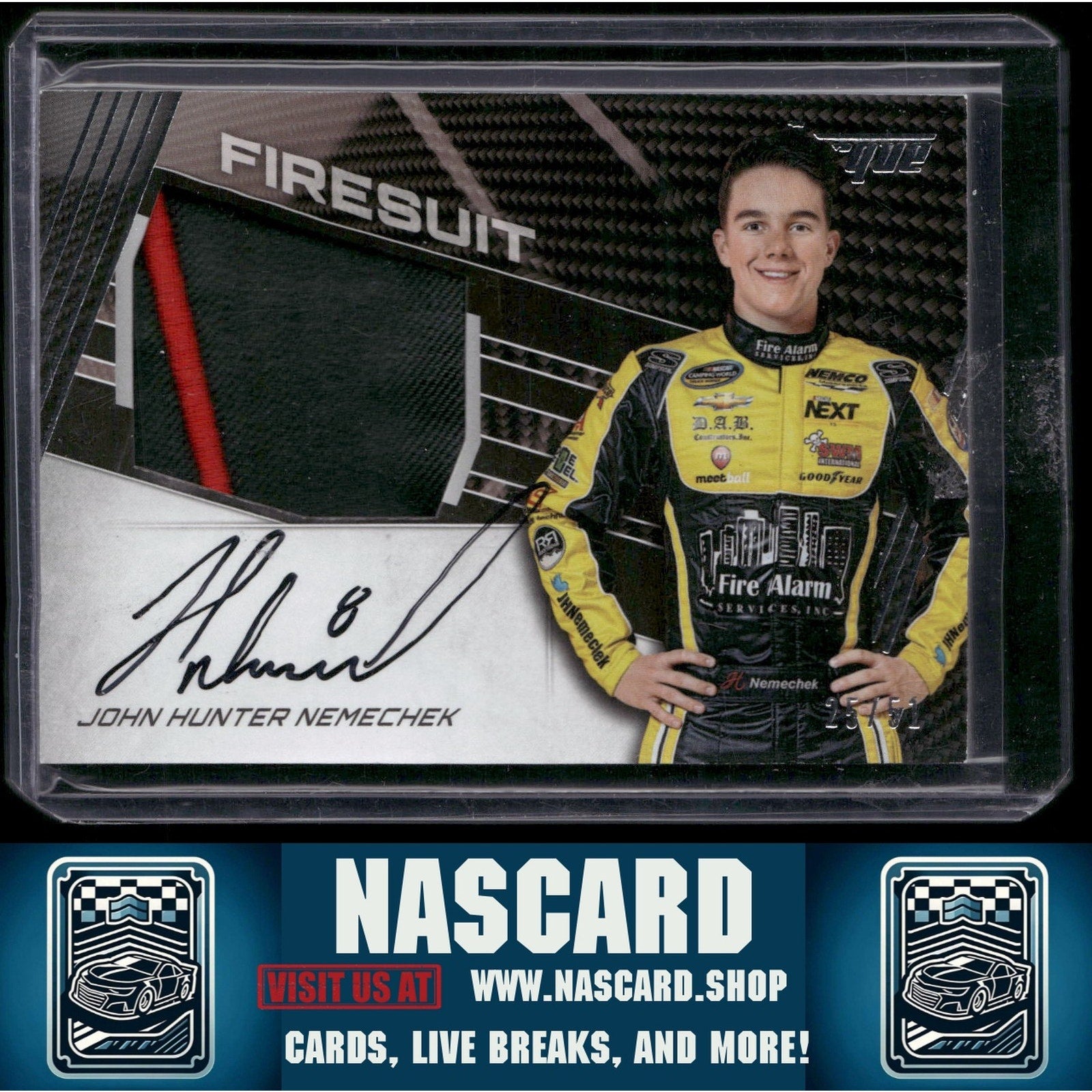 2017 Panini Torque #JFS-JN John Hunter Nemechek Jumbo Firesuit Signatures - NASCARD.shop