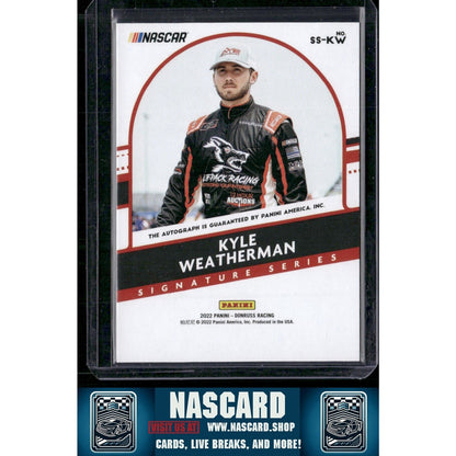 2022 Donruss #SS-KW Kyle Weatherman Signature Series Red #/25 - NASCARD.shop