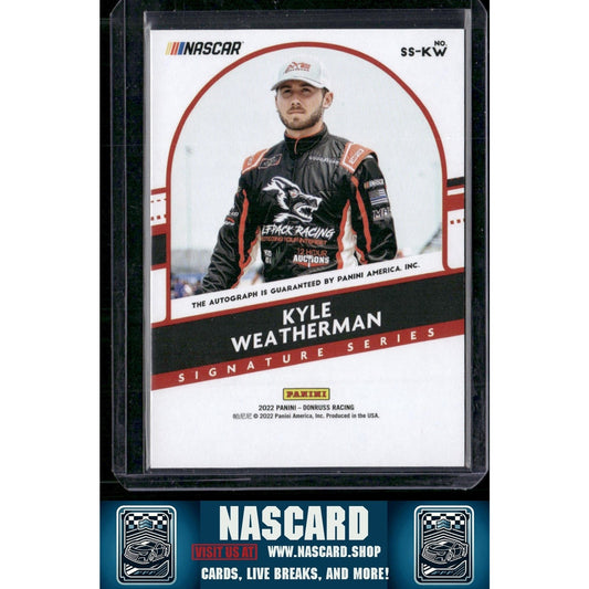 2022 Donruss #SS-KW Kyle Weatherman Signature Series Red #/25