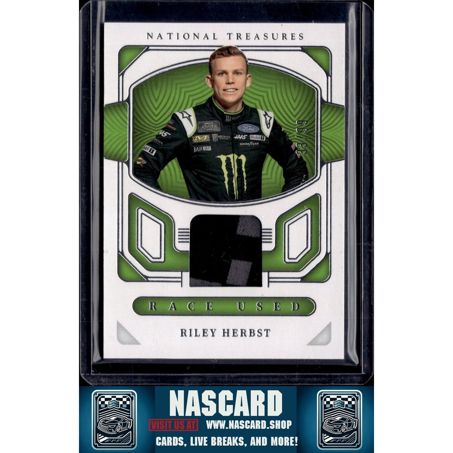 2023 Panini National Treasures #RU-RHT Riley Herbst Race Used Firesuits - NASCARD.shop