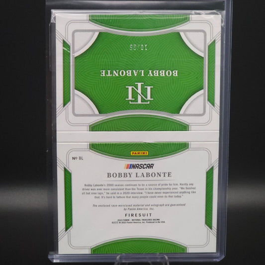 2023 National Treasures Jumbo Firesuit Signatures Booklet Bobby Labonte /25