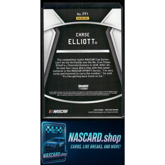 2018 Panini Certified #FF1 Chase Elliott Fresh Faces #/199