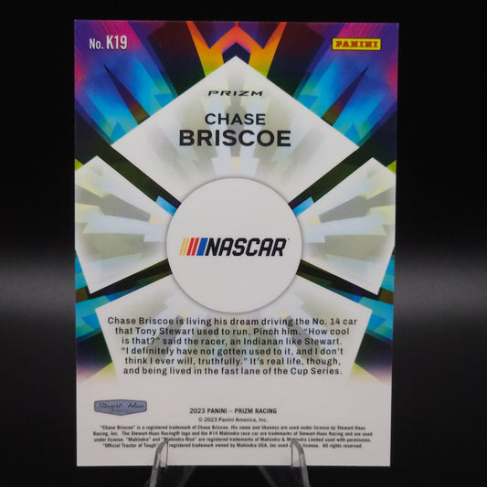 2023 Panini Prizm - Kaleidoscopic Chase Briscoe #K19 White Sparkle Prizm