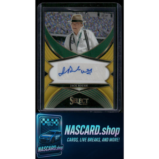 2025 Panini Select #LS-JRH Jack Roush Legendary Signatures Gold Prizms #10/10