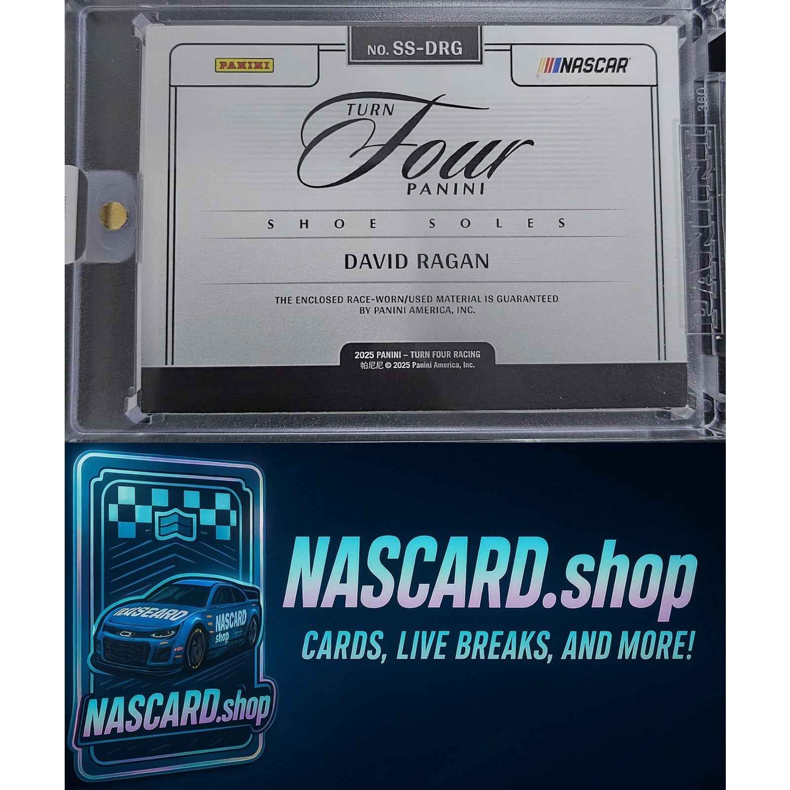 2025 Panini Turn Four #SS-DRG David Ragan Shoe Soles Gold #01/10