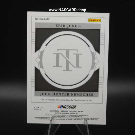 2024 National Treasures Dual Autographs Erik Jones John Hunter Nemechek /43
