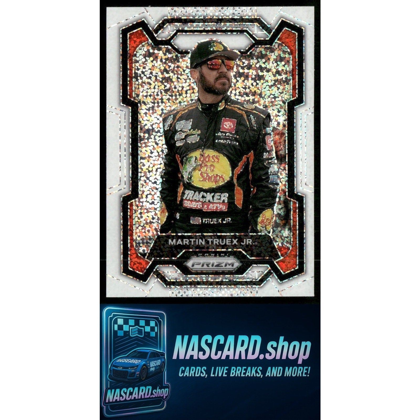 2024 Panini Prizm #27 Martin Truex Jr. White Sparkle - NASCARD.shop
