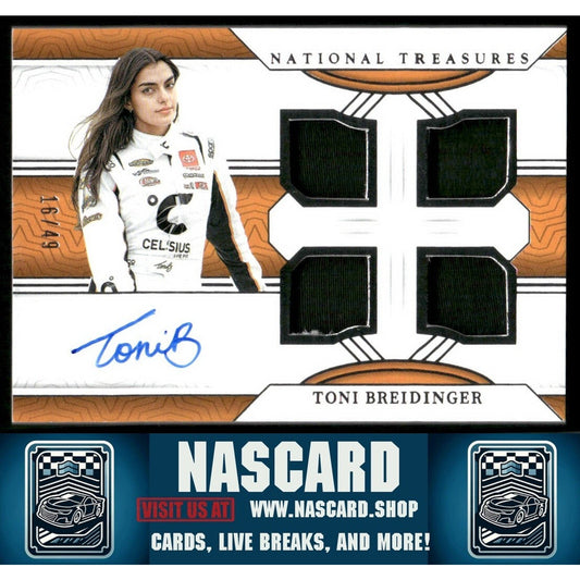 2024 National Treasures Quad Race Gear Graphs Toni Breidinger /49 (AU, MEM)