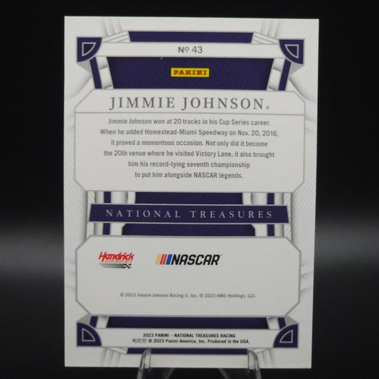 2023 National Treasures NASCAR Diamond Anniversary Jimmie Johnson Midnight /20 NASCARD.shop