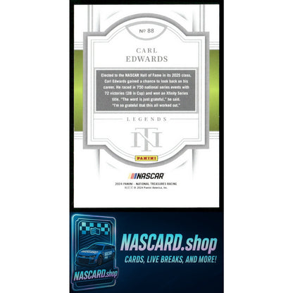2024 Panini National Treasures #88 Carl Edwards Purple #3/3