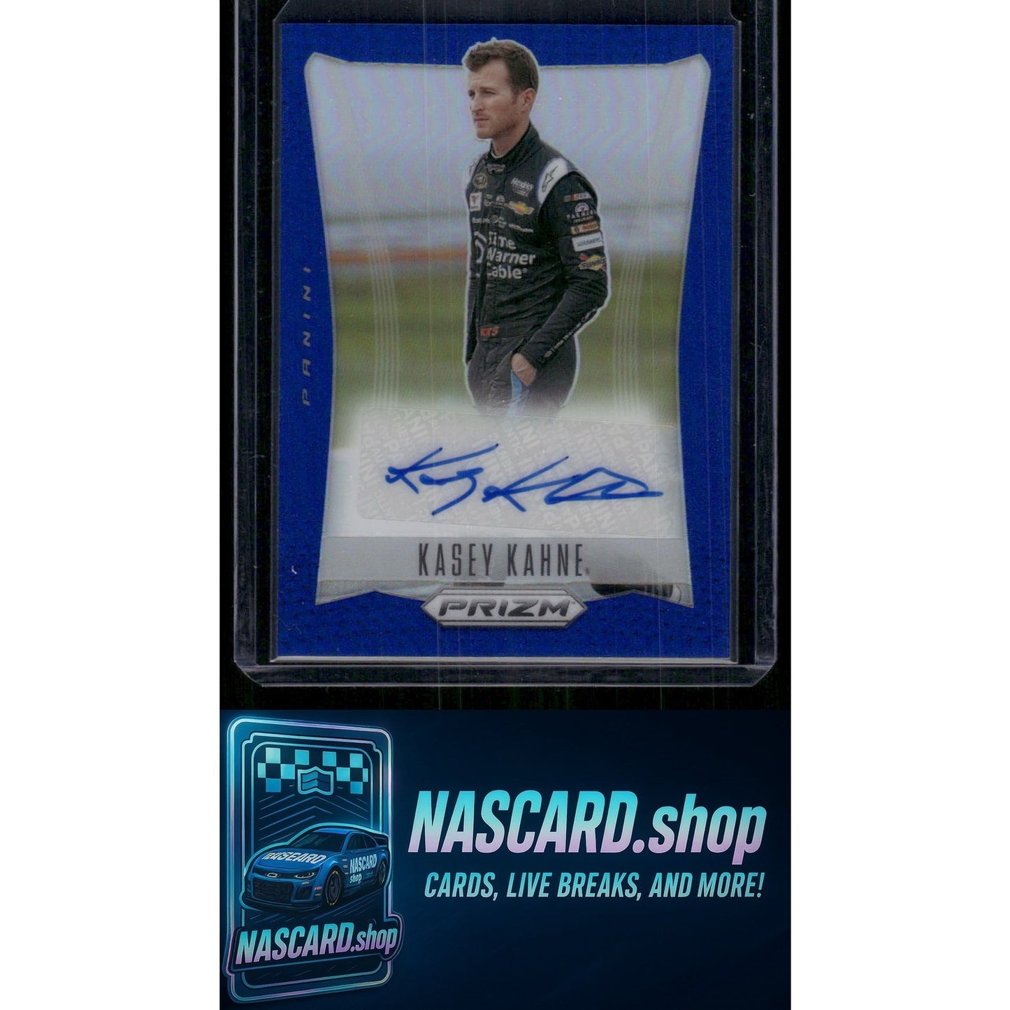 2024 Panini Prizm #TS-KKE Kasey Kahne Throwback Signatures Blue #/49