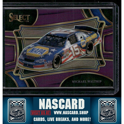 2024 Panini Select #171 Michael Waltrip Purple Prizms - NASCARD.shop