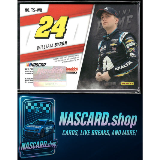 2019 Panini Prime #TS-WB William Byron Timeline Signatures Sponsor #/10 - NASCARD.shop