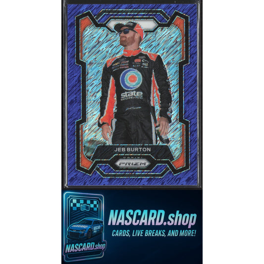 2024 Panini Prizm #25 Jeb Burton Blue Shimmer #/10
