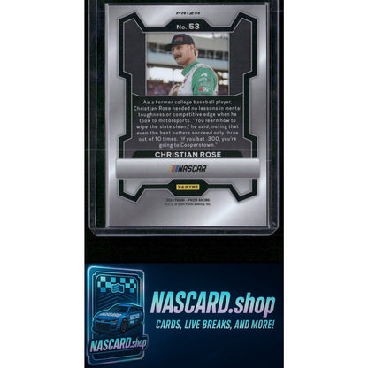 2024 Panini Prizm #53 Christian Rose White Sparkle - NASCARD.shop