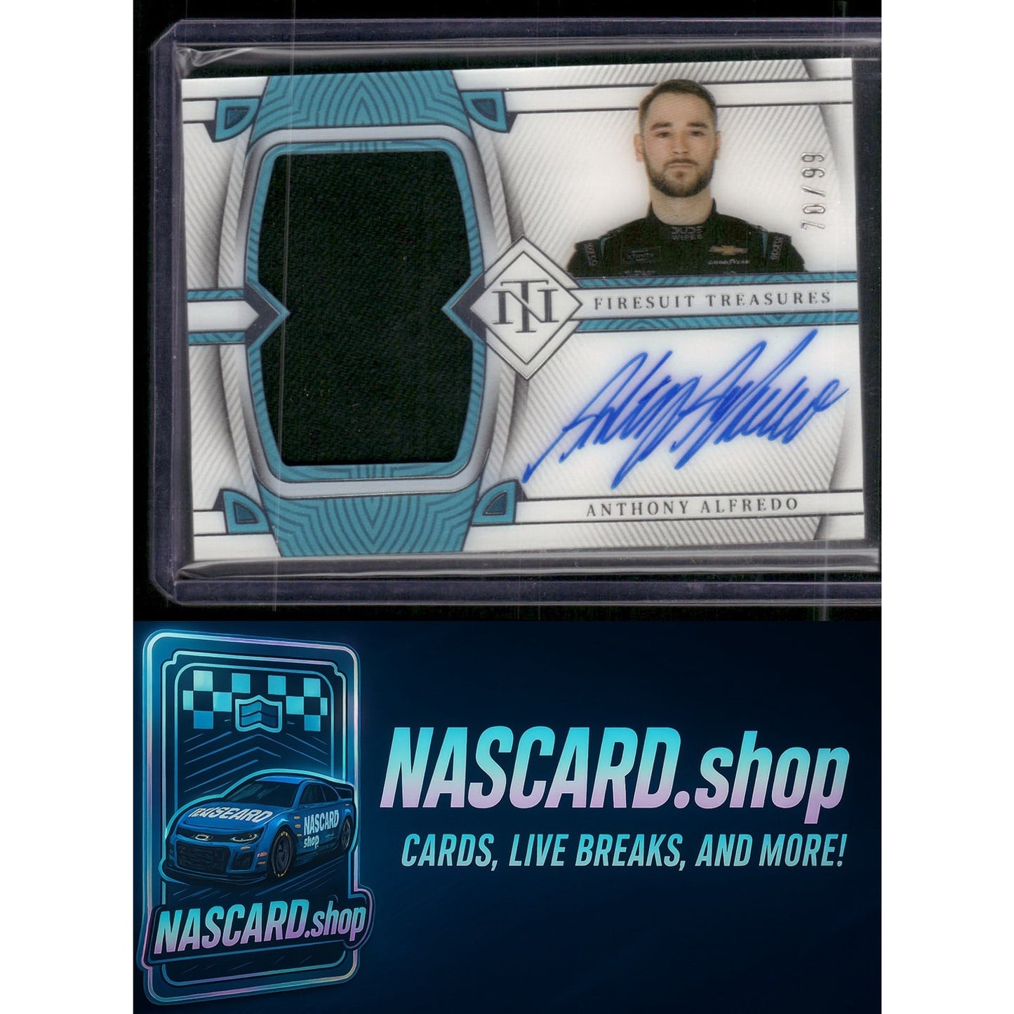 2023 National Treasures Anthony Alfredo Firesuit Treasures Signatures #/99 - NASCARD.shop