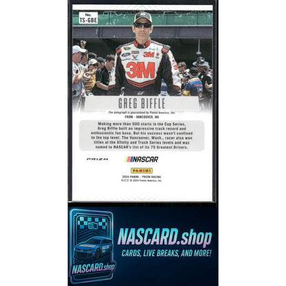 2024 Panini Prizm #TS-GBE Greg Biffle Throwback Signatures Mojo #/25