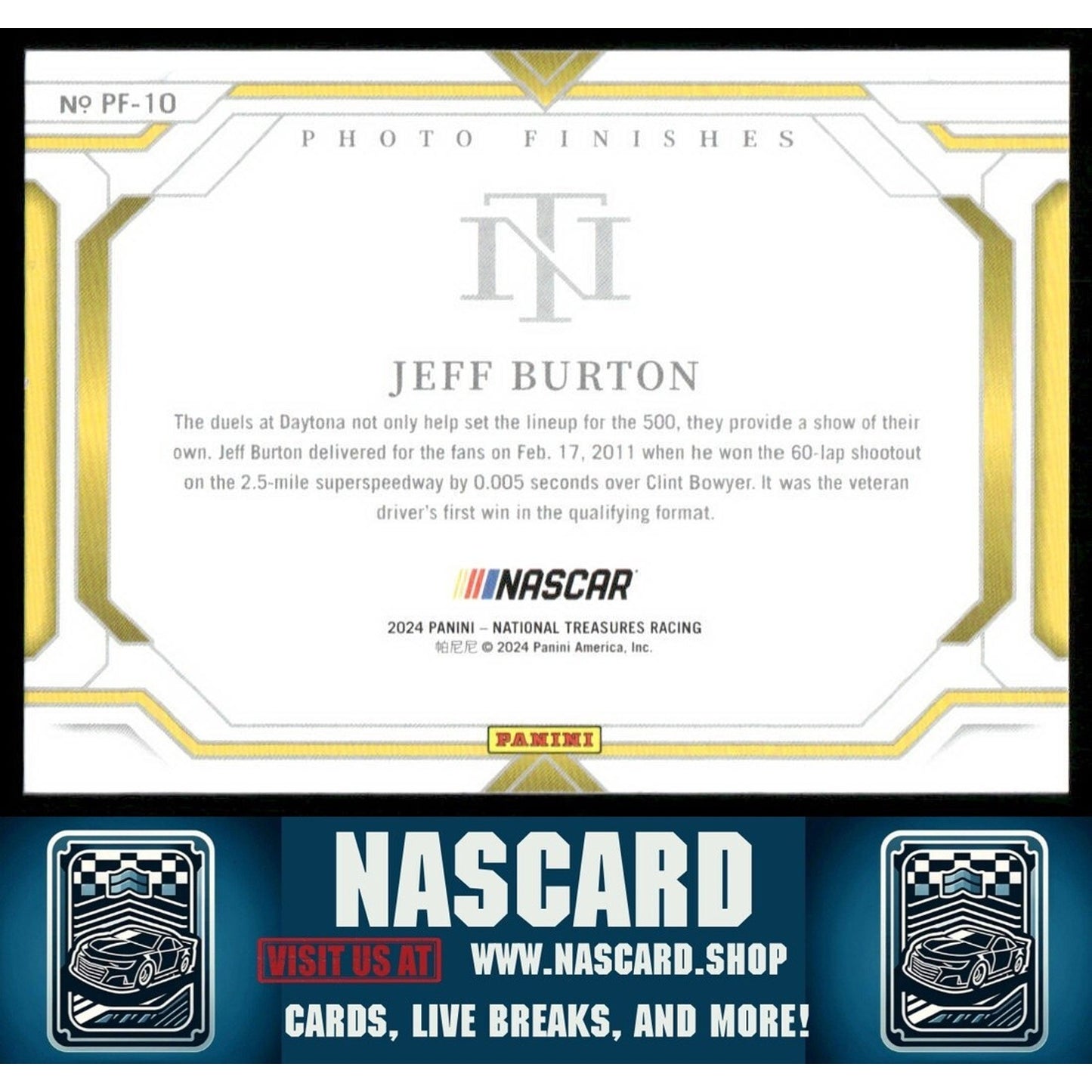 2024 National Treasures Photo Finishes Jeff Burton /35