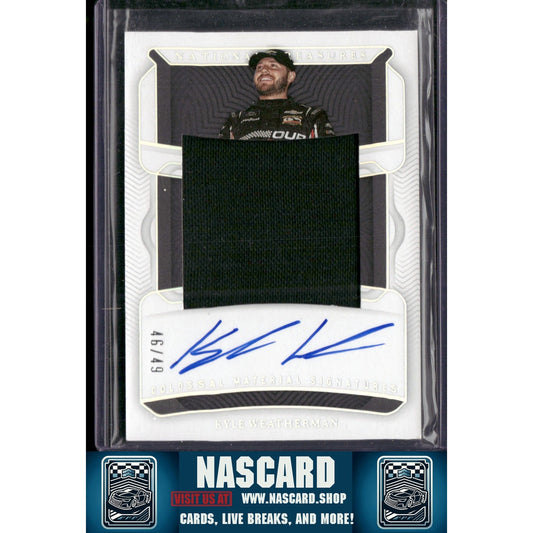 2023 National Treasures Kyle Weatherman Colossal Material Signature Silver /49