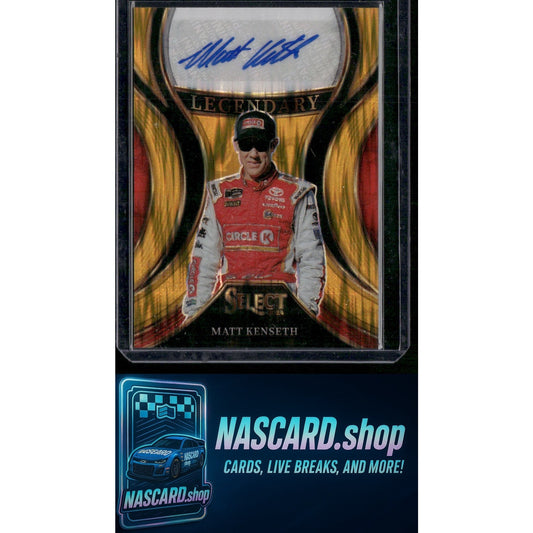 2024 Panini Select Matt Kenseth Legendary Signatures Gold Flash Prizms #/10
