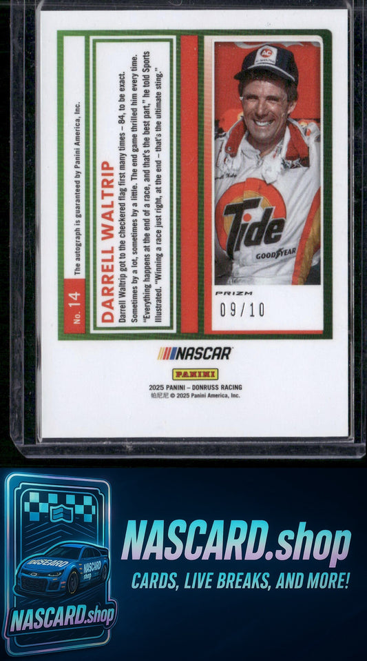 2025 Donruss Darrell Waltrip Optic Signatures Gold Velocity - NASCARD.shop