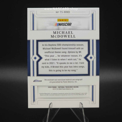 2024 Panini National Treasures Treasured Swatches Michael McDowell /99 - NASCARD.shop