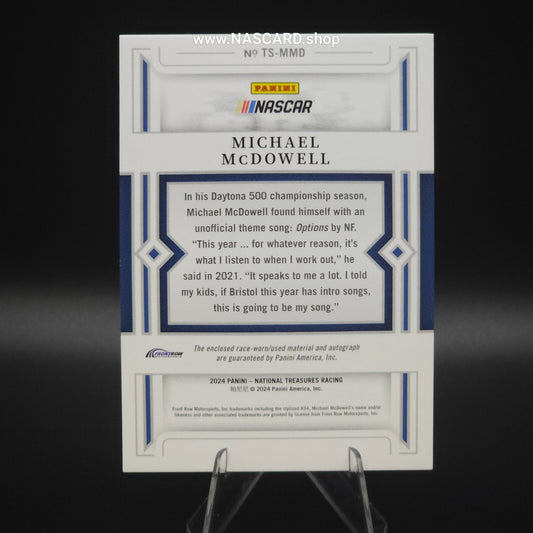 2024 Panini National Treasures Treasured Swatches Michael McDowell /99 - NASCARD.shop