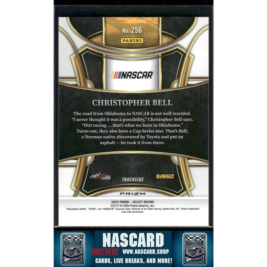 2024 Panini Select Trackside Christopher Bell #256 Tiger Prizm SSP